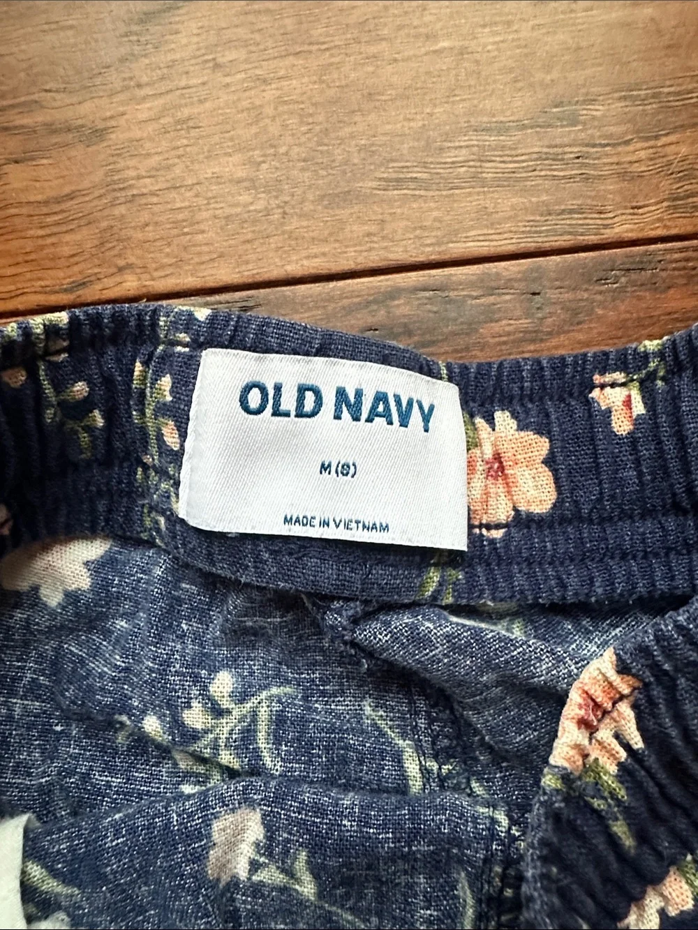 Old Navy Girls Navy Striped & Floral Shorts